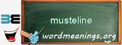 WordMeaning blackboard for musteline